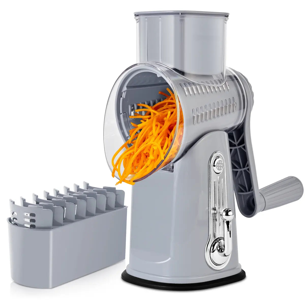 Rotary Cheese Grater & Vegetable Cutter | 5 Interchangeable Blades